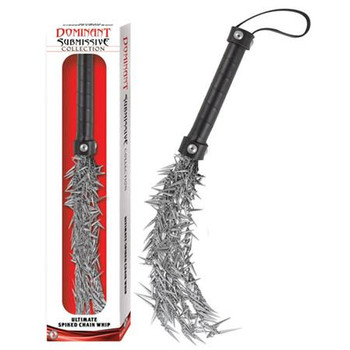 Dominant Submissive Ultimate Spiked Chain Whip by NassToys