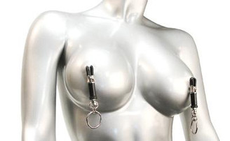 Adjustable Bondage Ring Barrel Nipple Clamps Adult Toy
