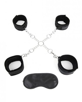 Deluxe Chain Hogtie, 4 Universal Soft Restraint Cuffs by Electric Eel Inc