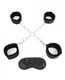 Deluxe Chain Hogtie, 4 Universal Soft Restraint Cuffs by Electric Eel Inc