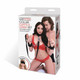 Lux Fetish Collar, Cuffs & Leash Set Black by Electric Eel Inc - view 2