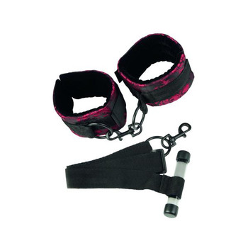 Scandal Over The Door Cuffs Black/Red Best Sex Toys