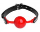 Hush Red Silicone Ball Gag Matte Finish - O/S Adult Toys