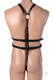 Male Full Body Harness Black Leat by XR Brands - view 4