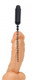 Dark Rod Vibrating Beaded Silicone Sound Black by XR Brands - view 2