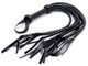 Strict 8 Tail Braided Flogger Black Leat by XR Brands