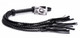 XR Brands Strict 8 Tail Braided Flogger Black Leather - Product SKU XRAE893