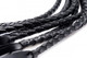 Strict 8 Tail Braided Flogger Black Leat by XR Brands - view 4