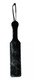 Fur Lined Leather Paddle Black by Sportsheets
