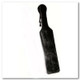 Fur Lined Leather Paddle Black by Sportsheets - view 2