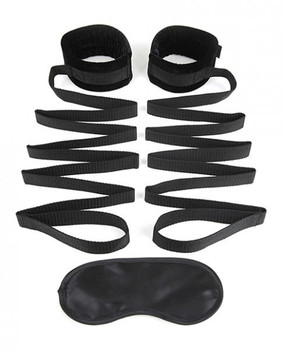 Lux Fetish Bondage Bed Strap Restraint System 2 Piece Set by Electric Eel Inc