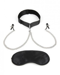 Lux Fetish Collar & Nipple Clamps Adjustable Pressure by Electric Eel Inc