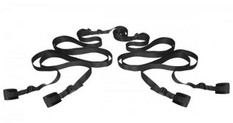 Hold Me Bedroom Restraint System Black Standard Size Bed by XR Brands