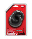 Hunkyjunk Duo Linked Penis And Testicle Rings Tar Black by OXBALLS - view 3