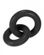 Hunkyjunk Duo Linked Penis And Testicle Rings Tar Black by OXBALLS - view 4