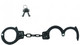 Handcuffs Black Coated Steel Single Lock - Black Best Sex Toy