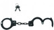 Handcuffs Black Coated Steel Single Lock - Black by Spartacus