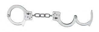 The Nickel Coated Steel Handcuffs With Single Lock - Silver Sex Toy For Sale