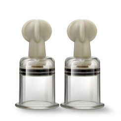 Temptasia Clit & Nipple Twist Large Suckers Set Of 2 Clear by Blush Novelties