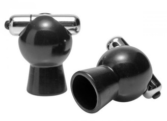 Reverb Vibrating Nipple Suckers Black by XR Brands