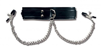 Collar With Nipple Clamps by Sportsheets