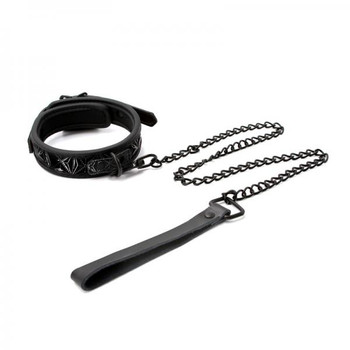 Sinful 1 inch Collar & Leash Black by NS Novelties