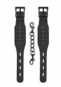 Ouch! Skulls & Bones Spiked Handcuffs Black Adult Toys