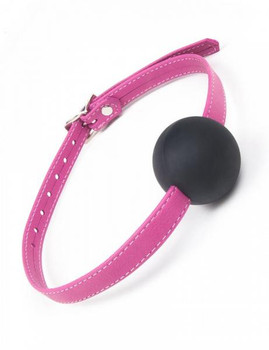 Joanna Angel Ball Gag Small Pink Black O/S Best Sex Toy