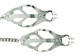 Spartacus Endurance Butterfly Nipple Clamps With Jewel Chain Silver - Product SKU SPF41