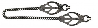 Black Butterfly Nipple Clamps With Chain Best Sex Toy