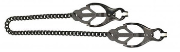 Black Butterfly Nipple Clamps With Chain Best Sex Toy