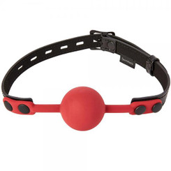 Sportsheets Saffron Ball Gag Black Red Sex Toy
