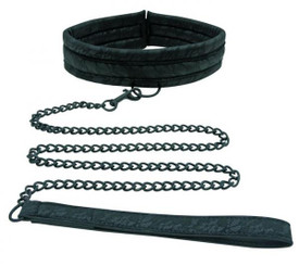 Midnight Lace Collar & Leash Black by Sportsheets