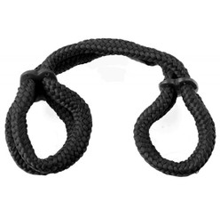 Fetish Fantasy Silk Rope Love Cuffs Black by Pipedream Products