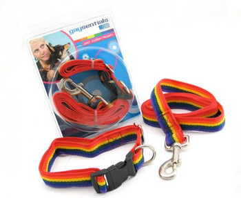 Gaysentials Pet Collar and Leash Set Large by Phs International