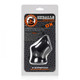 Oxballs Unit X Stretch Erection Ring, Testicle Stretcher Black by Blue Ox Designs - view 2