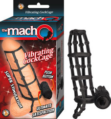Macho Vibrating Chastity cage Black by NassToys