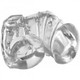 Detained 2.0 Restrictive Chastity Cage With Nubs Clear by XR Brands