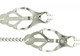 Endurance Butterfly Nipple Clamps With Link Chain - Silver by Spartacus