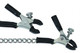 Spartacus Adjustable Micro Plier Nipple Clamps With Link Chain Silver - Product SKU SPF31