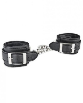 Lux Fetish Unisex Leatherette Cuffs Black by Hustler