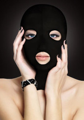 Ouch Subversion 3 Hole Hood Mask Black O/S by Shots Toys