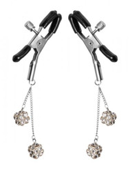 Rhinestone Nipple Clamps Jewel Square Clear Sex Toy