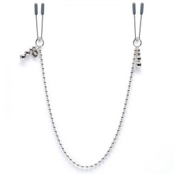 Fifty Shades Darker At My Mercy Beaded Chain Nipple Clamps by LoveHoney
