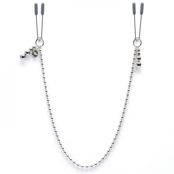 Fifty Shades Darker At My Mercy Beaded Chain Nipple Clamps by LoveHoney