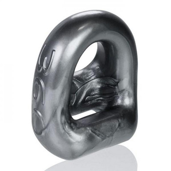 Oxballs 360 2-Way Cockring & Ballsling Steel Silver Adult Sex Toy