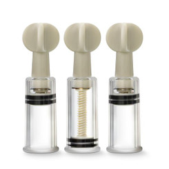Temptasia Clit & Nipple Twist Suckers Set Of 3 Clear by Blush Novelties