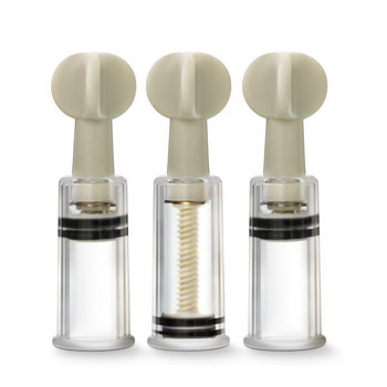 Temptasia Clit & Nipple Twist Suckers Set Of 3 Clear by Blush Novelties