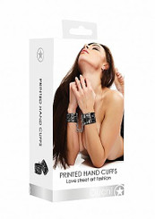 Love Street Art Fashion Printed Hand Cuffs Black Adult Sex Toys