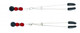 Spartacus Red Beaded Nipple Clamps With Tweezer Tip - Red - Product SKU SPF105